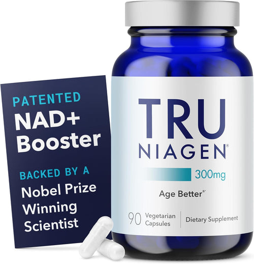 TRU NIAGEN Patented NAD+ Supplement, 300mg Niagen, 90 Servings | Nicotinamide Riboside